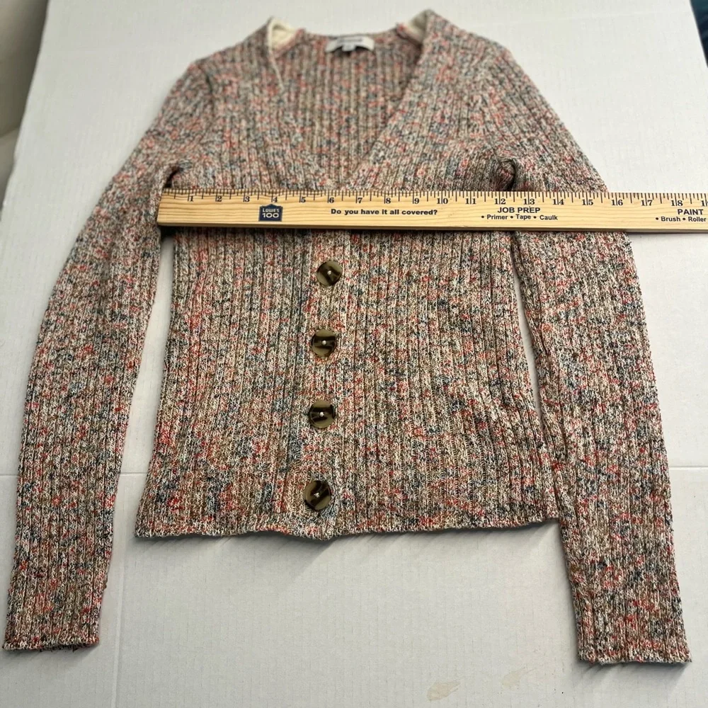 Madewell Marlbed Shrunken Ribbed Cardigan Sweater XS V-Neck - Picture 6 of 9
